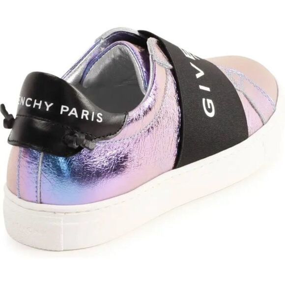 GIVENCHY Kids' Logo Band Iridescent Slip-On Sneaker 3 US 34 EU - Picture 3 of 4